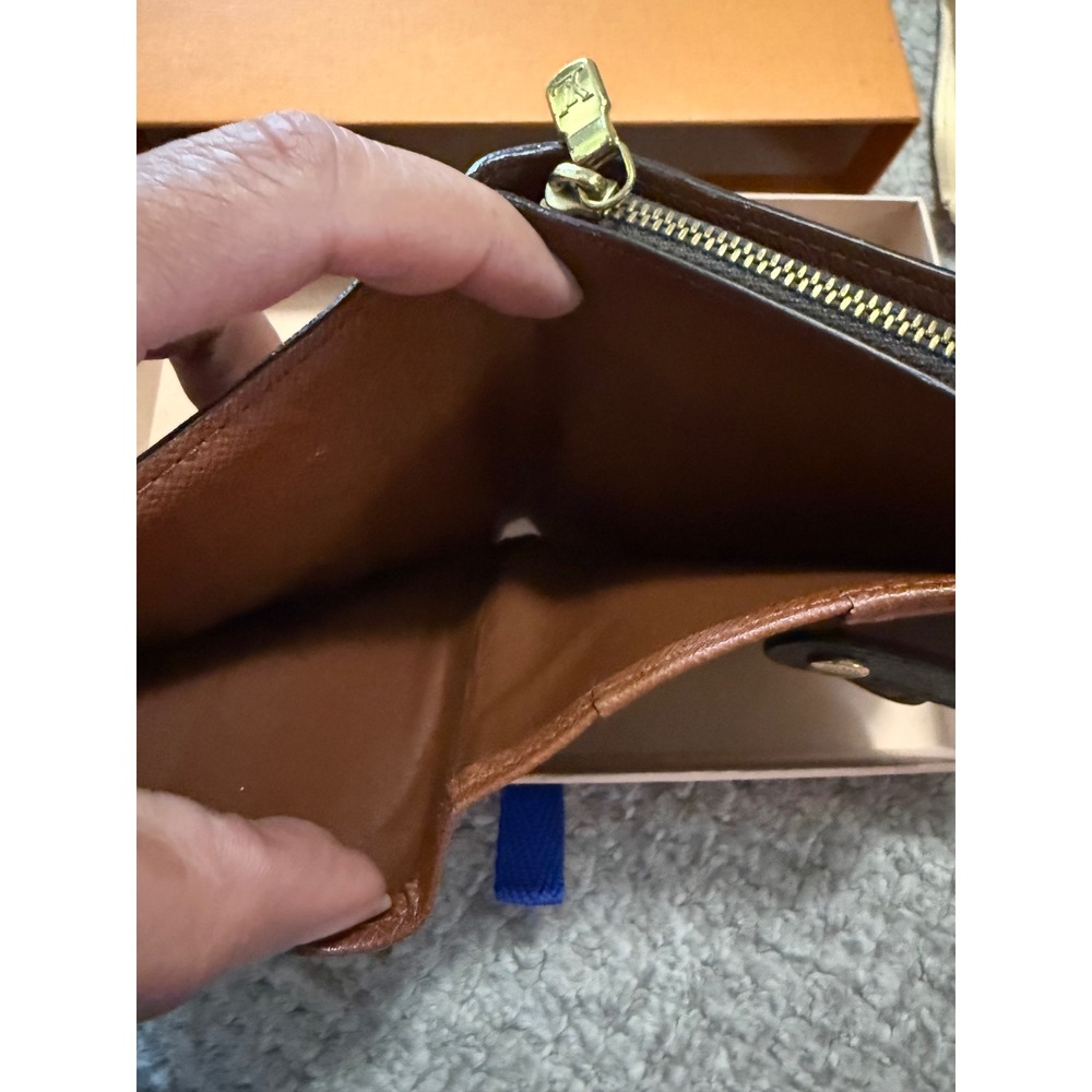 Louis Vuitton Monogram Compact Zip Wallet Brown Bifold M61667 complete set - Picture 11 of 17